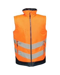 TRA840-5LV REGATTA HI-VIS PRO INSULATED BODYWARMER ORANGE LARGE