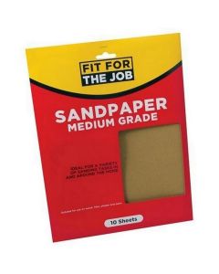 FFJASP10M FIT FOR THE JOB SANDPAPER [PK-10] MEDIUM GRADE