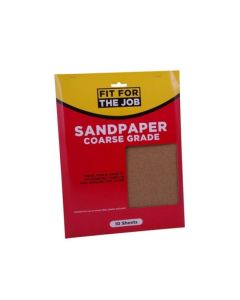 FFJASP10C FIT FOR THE JOB SANDPAPER [PK-10] COARSE GRADE