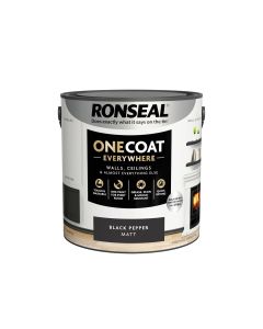 RONSEAL ONE COAT EVERYWHERE PAINT BLACK PEPPER MATT 2.5L