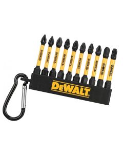 DEWALT DT7276-QZ 10PC MIX POZI 57MM IMPACT SD KEYRING