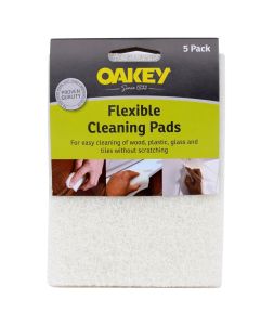 66261127456 OAKEY NYLON FLEXIBLE CLEANING PADS WHITE 150MMX115MM (PK OF 5)