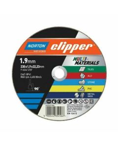 66253371455 NORTON CLIPPER MULTI PURPOSE CUTTING DISC 115 X 1.0 X 22.23 - SINGLE