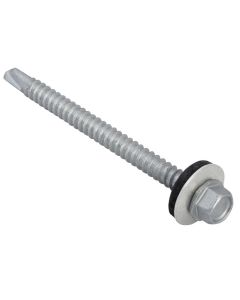 TFHH5580 TECHFAST HEAVY/SEC METAL ROOF SCREW 5.5 X 80MM WASHERED [BAG-50]