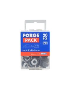 *CLEARANCE*FPPDT1 FORGEFIX NO 6-8 BROWN PLASTIC DOMED COVER CAP [PK-20]