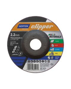 66253371519 NORTON CLIPPER METAL GRINDING DISC 115 X 6.4 X 22.23 - SINGLE