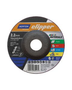 *CLEARANCE* 66252836876 NORTON CLIPPER 3 IN 1 CUTTING DISC  115 X 2.2 X 22.23 - SINGLE