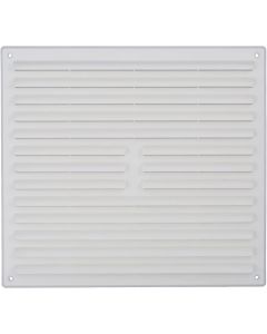 (C) 1212WF TIMLOC WHITE LOUVRE VENT WITH FLYSCREEN 9" X 9"