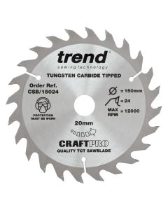 (C) CRAFTPRO SAWBLADE CSB/15024 150MM X 24T X 20MM BORE