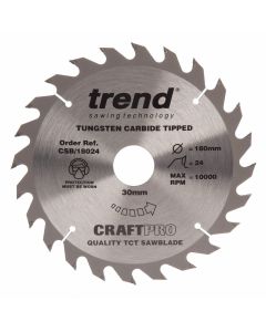 CRAFTPRO SAWBLADE CSB/18024 180MM X 24T X 30MM BORE