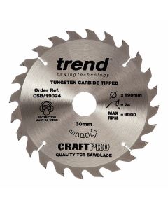 (C) CRAFTPRO SAWBLADE CSB/19024 190MM X 24T X 30MM BORE