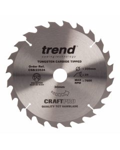 (C) CRAFTPRO SAWBLADE CSB/23524 235MM X 24T X 30MM BORE