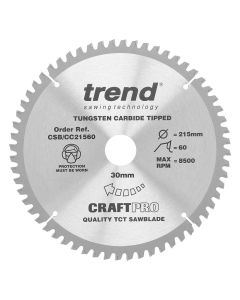 (C) CRAFTPRO SAWBLADE CSB/CC21560 215MM X 60T X 30MM BORE