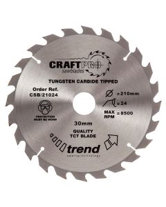 CRAFTPRO SAWBLADE CSB/21024 210MM X 24T X 30MM BORE