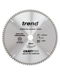 (C) TREND ALUMINIUM / PLASTIC SAWBLADE CSB/AP30584 305X84T X30MM