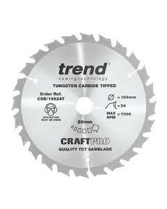 CRAFTPRO SAW BLADE CSB16524T 165MM X 24T X 20MM BORE