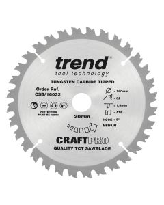 CSB/16032 - TREND CRAFT PRO TCT WOOD CIRCULAR SAW BLADE 160MM X 20MM X 32T    