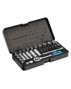 OX TRADE 1/4"DRIVE SOCKET SET - 35 PIECE